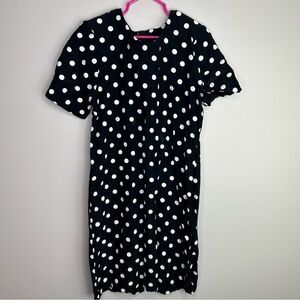Vintage‎ My Michelle girls black with white polka dots dress size 10